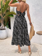 Tie Back Tiered Midi Cami Dress OutfitFlow